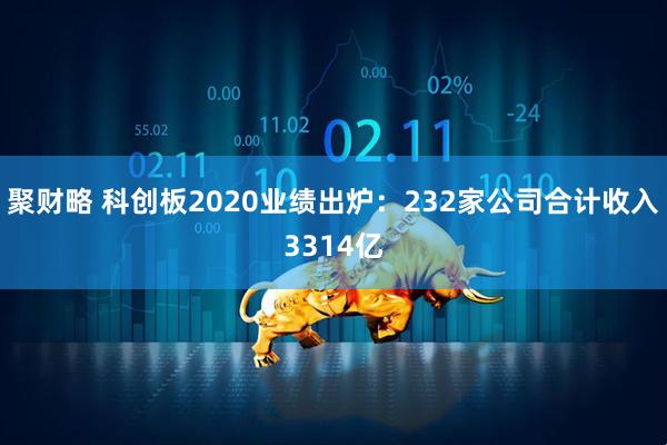 聚财略 科创板2020业绩出炉：232家公司合计收入3314亿