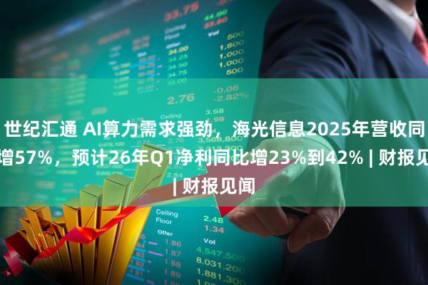 世纪汇通 AI算力需求强劲，海光信息2025年营收同比增57%，预计26年Q1净利同比增23%到42% | 财报见闻