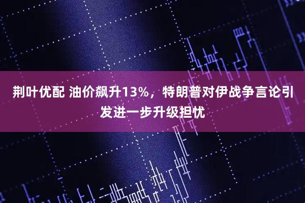 荆叶优配 油价飙升13%，特朗普对伊战争言论引发进一步升级担忧